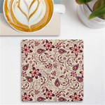 Violet Floral Pattern Flowers Vintage Flora Patterns UV Print Square Tile Coaster  Front