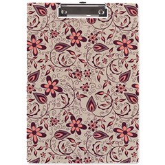 Violet Floral Pattern Flowers Vintage Flora Patterns A4 Acrylic Clipboard by Cemarart