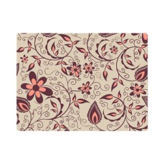 Violet Floral Pattern Flowers Vintage Flora Patterns Premium Plush Fleece Blanket (mini) by Cemarart