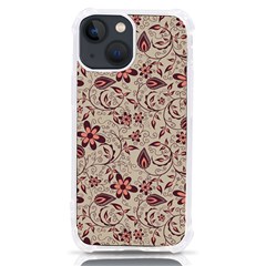 Violet Floral Pattern Flowers Vintage Flora Patterns Iphone 13 Mini Tpu Uv Print Case by Cemarart