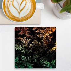 Fractal Patterns Gradient Colorful Uv Print Square Tile Coaster  by Cemarart