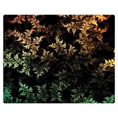 Fractal Patterns Gradient Colorful Premium Plush Fleece Blanket (medium) by Cemarart