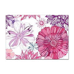 Violet Floral Pattern Sticker A4 (100 Pack) by Cemarart