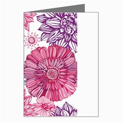 Violet Floral Pattern Greeting Card by Cemarart