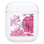 Violet Floral Pattern Soft TPU AirPods 1/2 Case Front