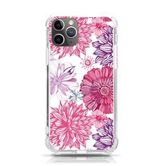 Violet Floral Pattern Iphone 11 Pro 5 8 Inch Tpu Uv Print Case by Cemarart