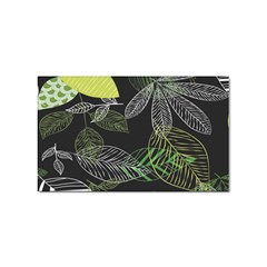 Leaves Floral Pattern Nature Sticker Rectangular (10 Pack) by Cemarart