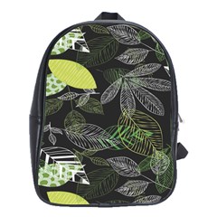 Leaves Floral Pattern Nature School Bag (large) by Cemarart