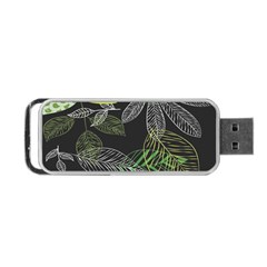 Leaves Floral Pattern Nature Portable Usb Flash (two Sides) by Cemarart