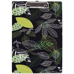 Leaves Floral Pattern Nature A4 Acrylic Clipboard by Cemarart