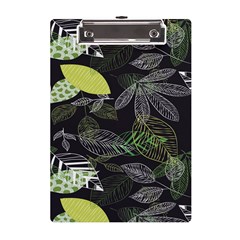 Leaves Floral Pattern Nature A5 Acrylic Clipboard by Cemarart