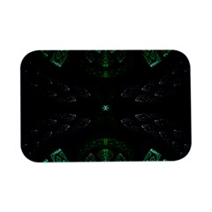 Fractal Green Black 3d Art Floral Pattern Open Lid Metal Box (silver)   by Cemarart