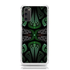 Fractal Green Black 3d Art Floral Pattern Samsung Galaxy S20 6 2 Inch Tpu Uv Case by Cemarart