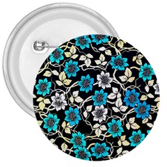 Blue Flower Floral Flora Naure Pattern 3  Buttons by Cemarart