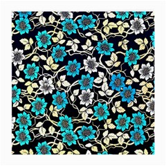 Blue Flower Floral Flora Naure Pattern Medium Glasses Cloth (2 Sides) by Cemarart