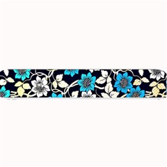 Blue Flower Floral Flora Naure Pattern Small Bar Mat by Cemarart