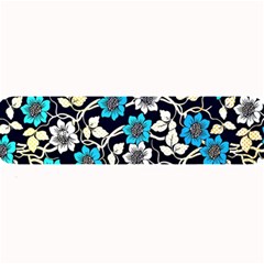 Blue Flower Floral Flora Naure Pattern Large Bar Mat by Cemarart