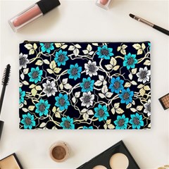 Blue Flower Floral Flora Naure Pattern Cosmetic Bag (large) by Cemarart