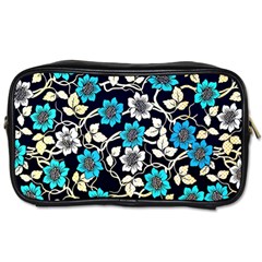 Blue Flower Floral Flora Naure Pattern Toiletries Bag (two Sides) by Cemarart