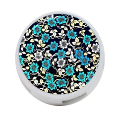 Blue Flower Floral Flora Naure Pattern 4-port Usb Hub (one Side) by Cemarart