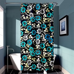 Blue Flower Floral Flora Naure Pattern Shower Curtain 36  X 72  (stall)  by Cemarart