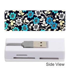 Blue Flower Floral Flora Naure Pattern Memory Card Reader (stick) by Cemarart