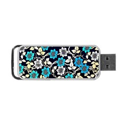 Blue Flower Floral Flora Naure Pattern Portable Usb Flash (two Sides) by Cemarart