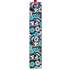 Blue Flower Floral Flora Naure Pattern Large Book Marks by Cemarart