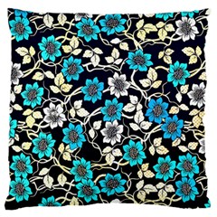 Blue Flower Floral Flora Naure Pattern Standard Premium Plush Fleece Cushion Case (one Side) by Cemarart