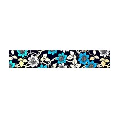 Blue Flower Floral Flora Naure Pattern Premium Plush Fleece Scarf (mini) by Cemarart