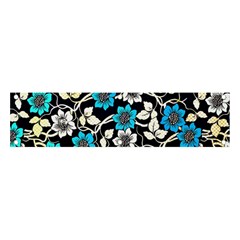 Blue Flower Floral Flora Naure Pattern Banner And Sign 4  X 1  by Cemarart