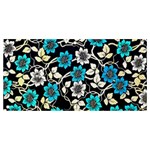 Blue Flower Floral Flora Naure Pattern Banner and Sign 4  x 2  Front