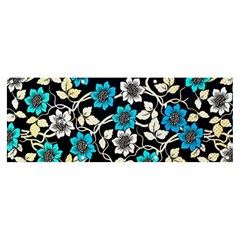 Blue Flower Floral Flora Naure Pattern Banner And Sign 8  X 3  by Cemarart