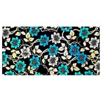 Blue Flower Floral Flora Naure Pattern Banner and Sign 8  x 4  Front