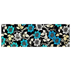 Blue Flower Floral Flora Naure Pattern Banner And Sign 9  X 3  by Cemarart