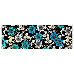 Blue Flower Floral Flora Naure Pattern Banner And Sign 12  X 4  by Cemarart