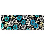 Blue Flower Floral Flora Naure Pattern Banner and Sign 12  x 4  Front