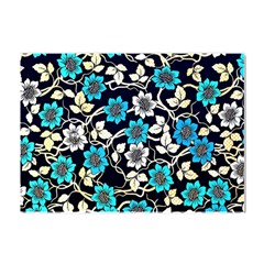 Blue Flower Floral Flora Naure Pattern Crystal Sticker (a4) by Cemarart