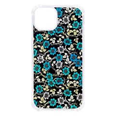 Blue Flower Floral Flora Naure Pattern Iphone 13 Tpu Uv Print Case by Cemarart