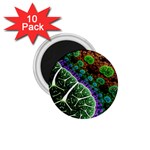 Digital Art Fractal Abstract Artwork 3d Floral Pattern Waves Vortex Sphere Nightmare 1.75  Magnets (10 pack)  Front