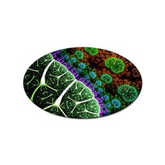 Digital Art Fractal Abstract Artwork 3d Floral Pattern Waves Vortex Sphere Nightmare Sticker Oval (10 Pack) by Cemarart