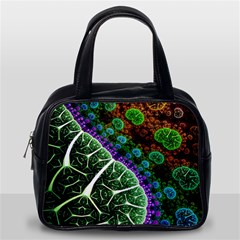 Digital Art Fractal Abstract Artwork 3d Floral Pattern Waves Vortex Sphere Nightmare Classic Handbag (one Side) by Cemarart