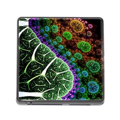 Digital Art Fractal Abstract Artwork 3d Floral Pattern Waves Vortex Sphere Nightmare Memory Card Reader (square 5 Slot) by Cemarart