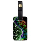 Digital Art Fractal Abstract Artwork 3d Floral Pattern Waves Vortex Sphere Nightmare Luggage Tag (one side) Front