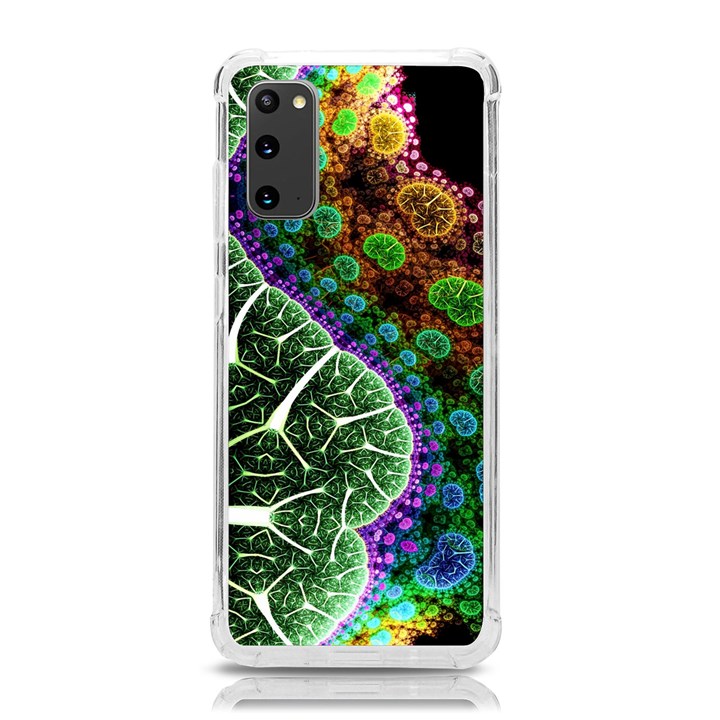 Digital Art Fractal Abstract Artwork 3d Floral Pattern Waves Vortex Sphere Nightmare Samsung Galaxy S20 6.2 Inch TPU UV Case