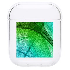 3d Leaves Texture Sheet Blue Green Hard Pc Airpods 1/2 Case by Cemarart