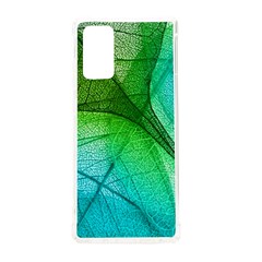 3d Leaves Texture Sheet Blue Green Samsung Galaxy Note 20 Tpu Uv Case by Cemarart