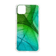 3d Leaves Texture Sheet Blue Green Iphone 11 Pro Max 6 5 Inch Tpu Uv Print Case by Cemarart