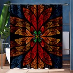 Fractal Floral Flora Ring Colorful Neon Art Shower Curtain 60  x 72  (Medium)  60 x72  Curtain