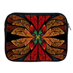 Fractal Floral Flora Ring Colorful Neon Art Apple Ipad 2/3/4 Zipper Cases by Cemarart